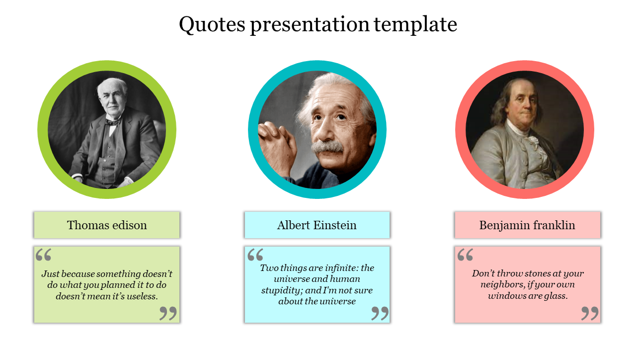 Simple and Stunning Quotes Presentation Template Slides